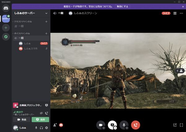 Discord 画面 共有 音声